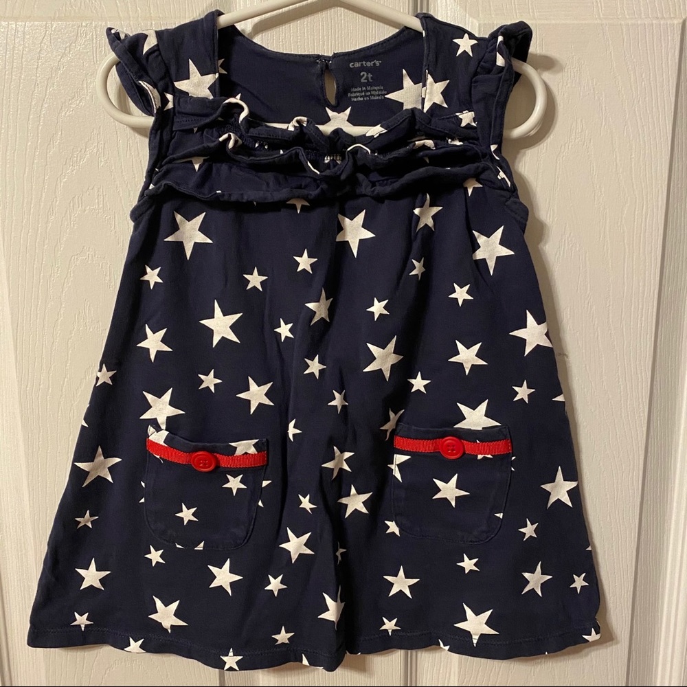 Carter’s Girls Patriotic Sleeveless Dress Size 2T
